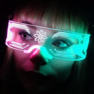 Cyberpunk LED Glasses | Futuristic Fashion Goggle | Rave Festival Accessories